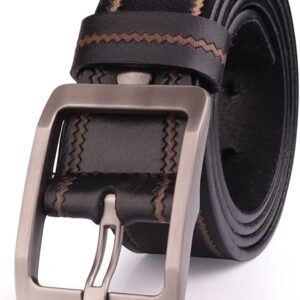 black leather belt