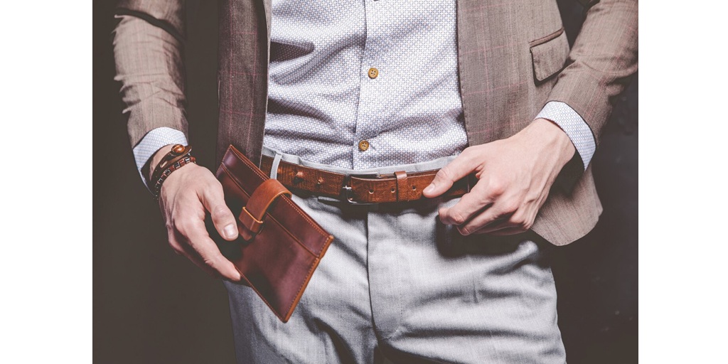 brown leather belt